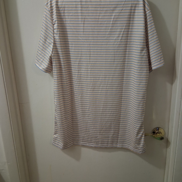 Masters White and Gray Striped Polo Shirt - Picture 4 of 5